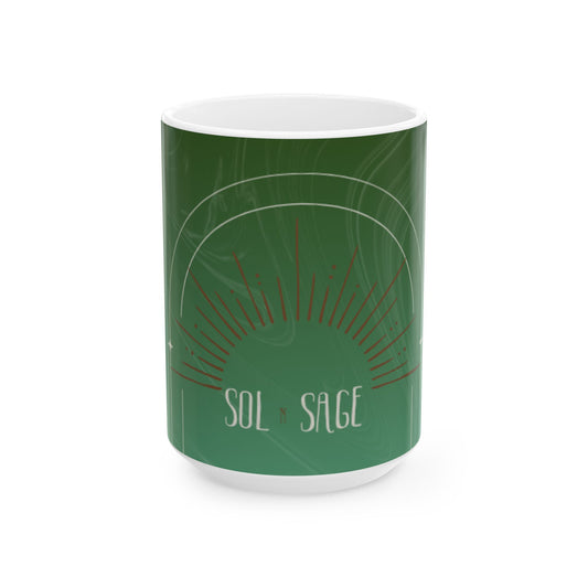 Ceramic Mug with Sol n Sage Design